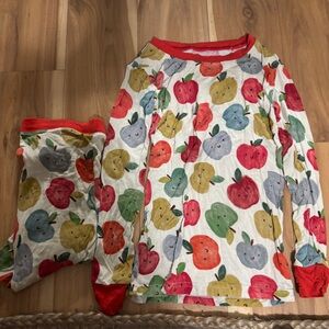 Little Sleepies Bamboo Apple Print Pajama Set